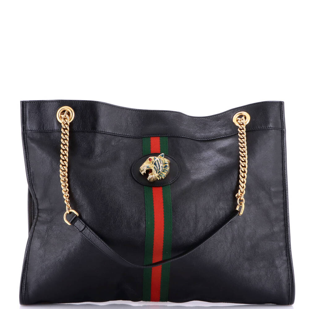 Gucci Large Rajah Chain Tote Leather